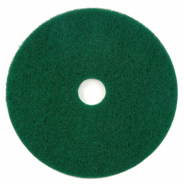 Global Industrial 22in Scrubbing Pad, Green, 5PK 641308GN